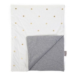 Childhome - Couverture jersey gold dots - 80x100 cm