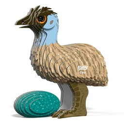 Eugy - Animal en 3D à monter soi-même - carton biodégradable - Emeu