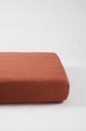 Kadolis - Drap housse coton bio - Terracotta - 60x120
