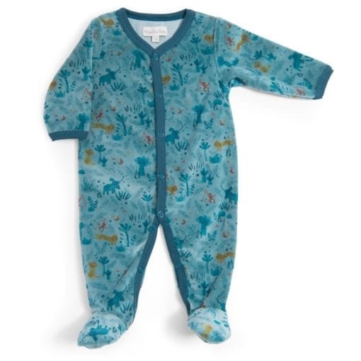 Moulin Roty - Pyjama velours - Bleu nuit - Sous Mon Baobab