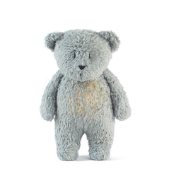 Moonie - Peluche veilleuse musicale - Ourson en coton BIO - Gris