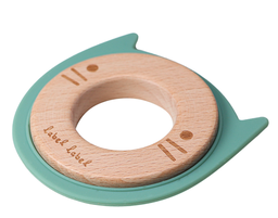 Label Label - Anneau de dentition - Bois et silicone - vert