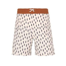 Lassig - Short de bain enfants - Petits traits écru/gris