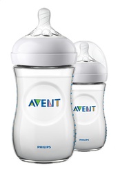 Avent - Biberon Natural Transparent - 260 ml - 2 Pièces