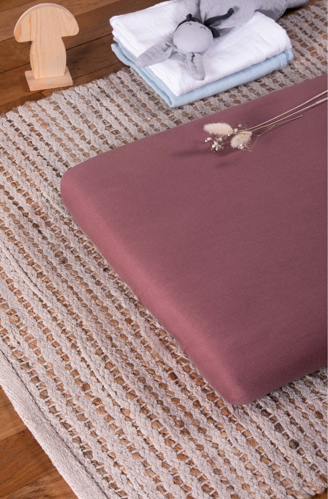 Kadolis Drap Housse coton bio Bois de Rose 60 x 120 La