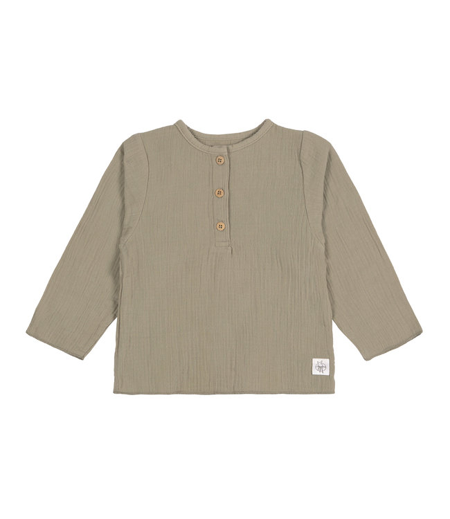 Lassig - T-shirt à longues manches muslin gots - Olive