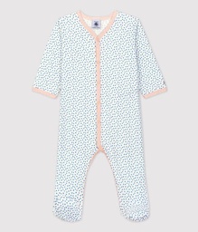 Petit Bateau - Pyjama avec pieds en coton - Pois bleus
