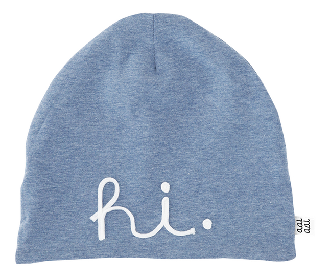 Aai Aai – Bonnet en coton – Bleu ciel chiné